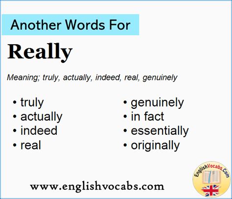 Another word for Really, What is another word Really - English Vocabs